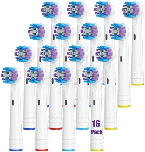 Replacement Toothbrush Heads for Oral-B, 4 Pack Replacement Heads Compatible with Oral B Braun Electric Toothbrush, 1 Count (Pack of 4)