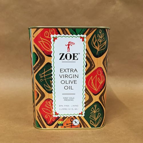 ZOE Extra Virgin Olive Oil 3L (101.4 fl oz) | Freshly Harvested, First Cold-Pressed | High Polyphenol, Hand-Selected Olives from Spain | Fruity Flavor, Rich Aroma | BPA-Free Tin