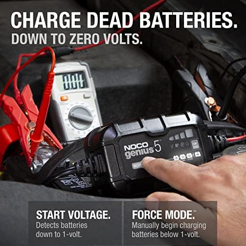NOCO GENIUS5: 5A 6V/12V Smart Battery Charger – Automatic Maintainer
