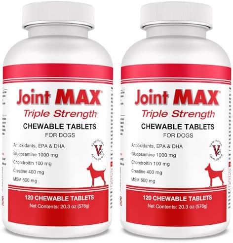 PHS Joint MAX Triple Strength (TS) Chewable Tablets for Dogs - 2-Pack - 240 Tablets