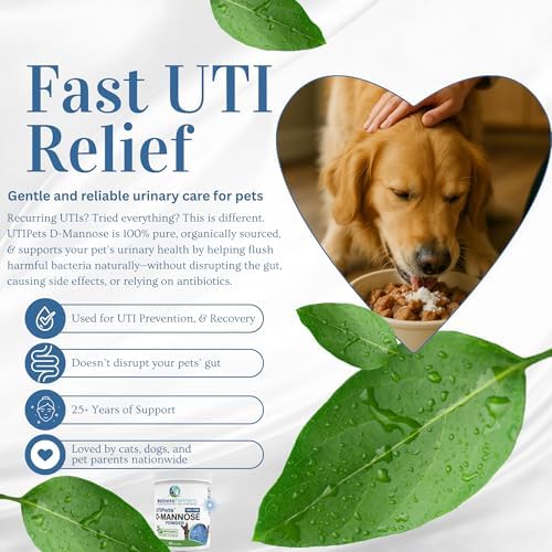 UTI Pets Pure D-Mannose Non GMO Organically Sourced Powder 65gram jar