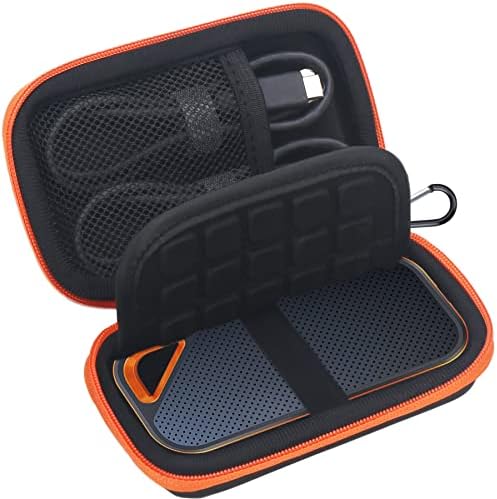 Lacdo Hard Carrying Case for SanDisk Extreme Pro/SanDisk Extreme Portable External SSD 500GB 1TB 2TB 4TB 8TB USB-C Solid State Drive EVA Shockproof