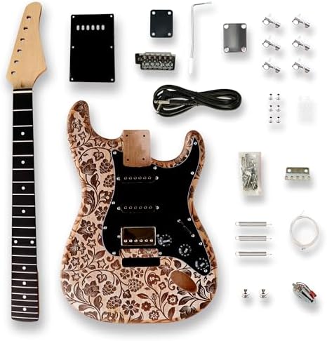 DIY Electric Guitar Kits, okoume Body maple neck & composite ebony fingerboard