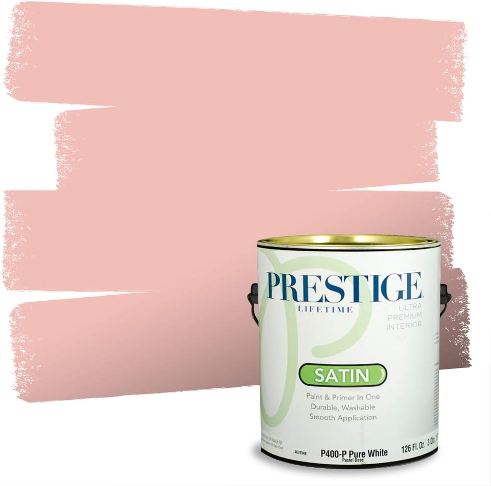 PRESTIGE Paints Exterior Paint and Primer In One, 1-Gallon, Satin, Comparable Match of Sherwin Williams* Real Red*