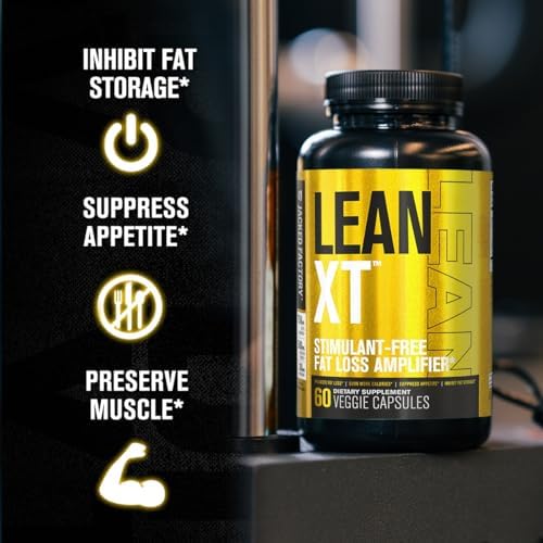 Jacked Factory Lean-XT Caffeine Free Fat Burner - Non Stim Weight Loss Supplement, Appetite Suppressant & Metabolism Booster | Acetyl L-Carnitine