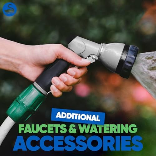 Swan Hoselink 2-Way Heavy Duty Hose Splitter, Quick Connect Fittings for Garden Hose, Leak-Proof Outdoor Faucet Adapter