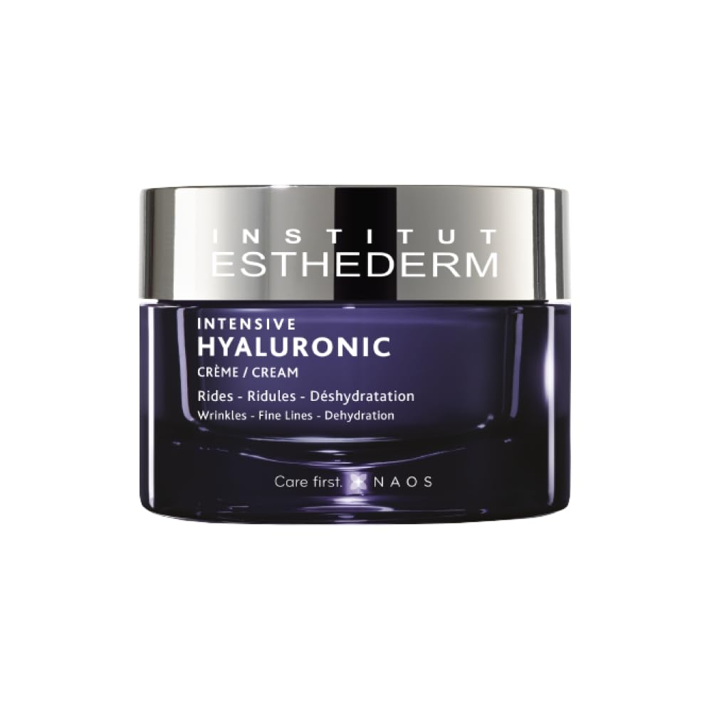 Institut Esthederm Intensive Hyaluronic Cream, Face Cream for Wrinkles, Fine Lines, and Dehydrated Skin, Face
