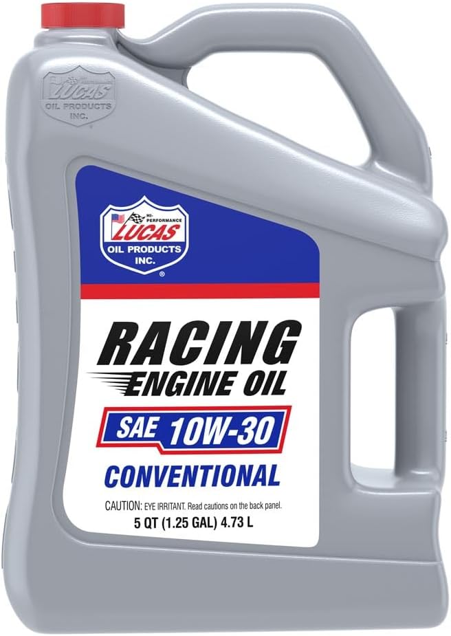 Lucas Oil SAE 20W-50 Racing Engine Oil, 5 Quart (Pack of 1)
