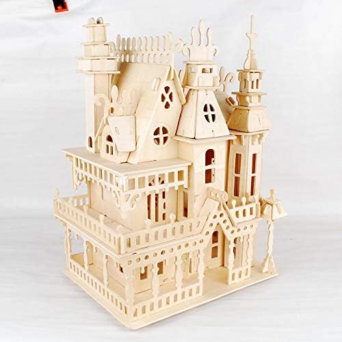 NWFashion Wooden Dream Dollhouse DIY Kits 3D Puzzle for Christmas Party Halloween House (Dream House)