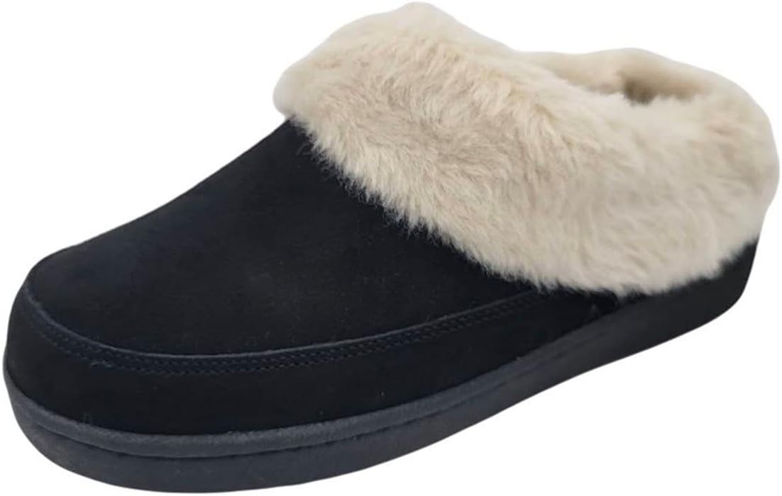 Clarks Womens Faux Fur Lined Clog Slippers Warm Cozy Indoor Outdoor Plush Slipper for Women