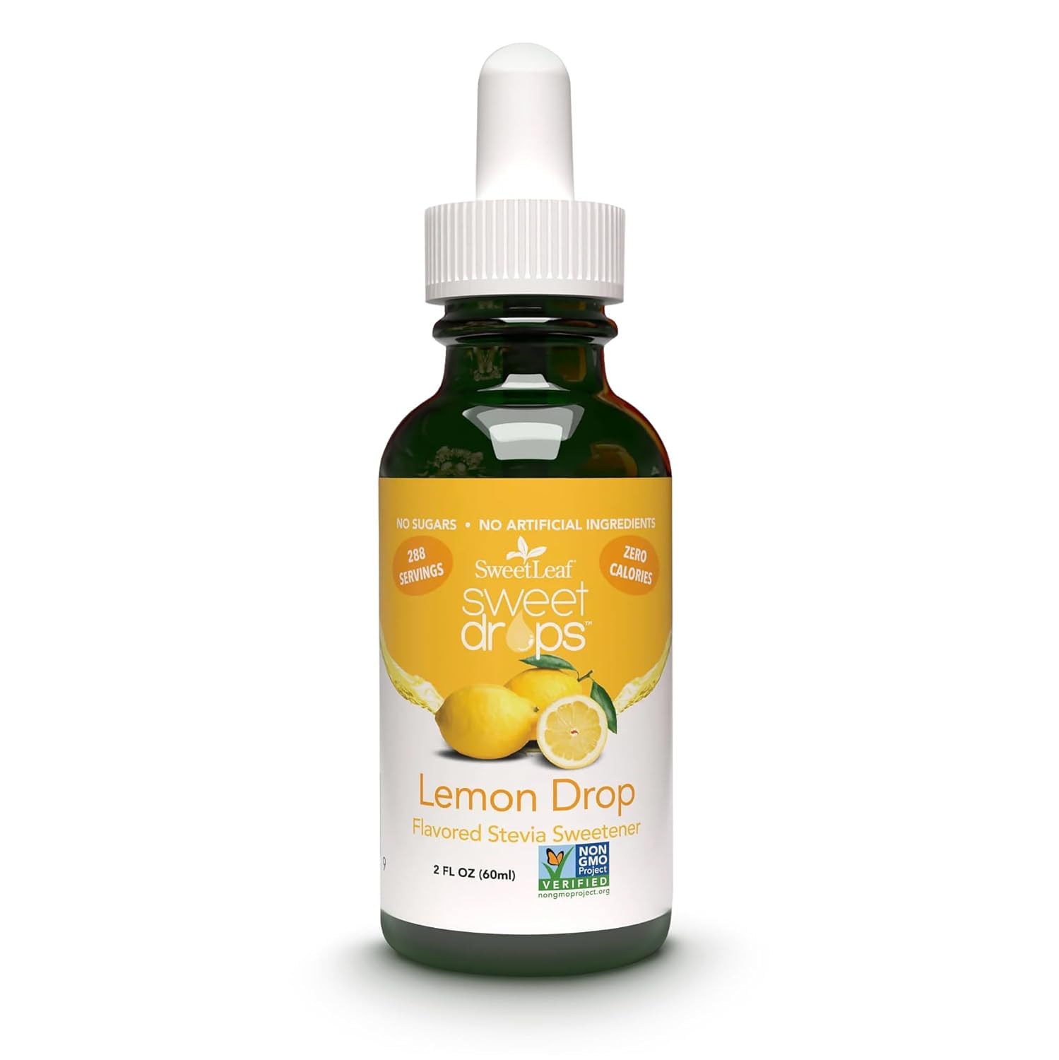 SweetLeaf Stevia Drops Liquid Sweetener, Lemon Drop - 2 Fl Oz, Pack of 1 | Sweet Drops, Organic Stevia Leaf Extract, Zero Calorie, No Erythritol, Sugar Substitute, With Dropper
