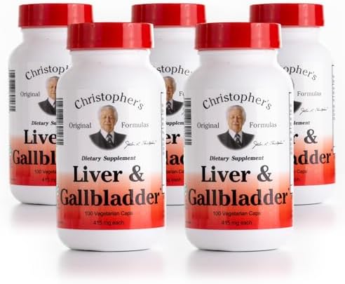 Christopher's Original Formulas Liver & Gallbladder Formula Capsules - Gallbladder Supplements with Digestive Enzymes & Natural Herbs