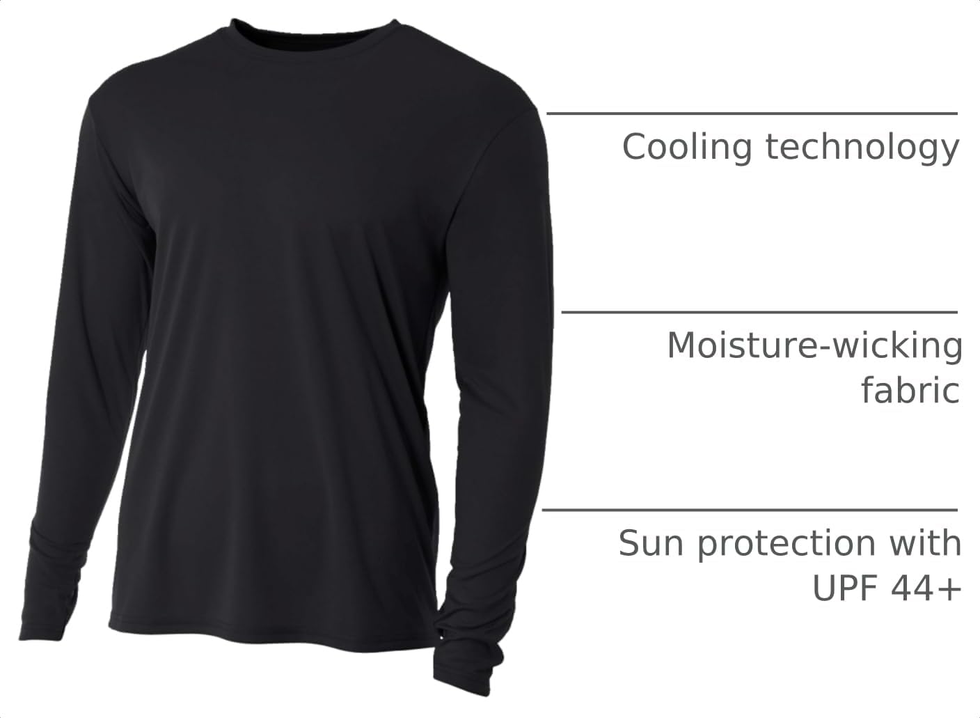 A4 Men's Cooling Performance Crew Long Sleeve Tee
