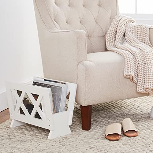 Frenchi Home Furnishing Contemporary Magazine Rack, white
