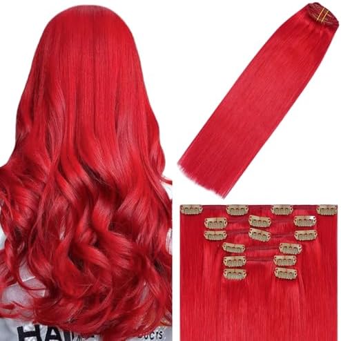WindTouch Clip In Hair Extensions Human Hair Mixed Bleach Blonde 18Inch 75g Hair Extensions for Women Remy Blonde Extensions Clip in #18p613 7PCS