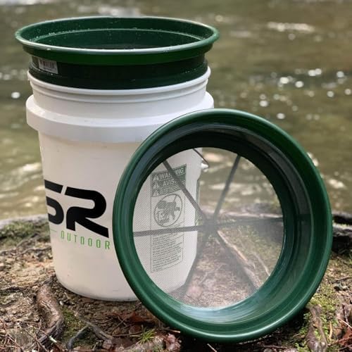 ASR Outdoor 10pc All-in-One Beginner Sluice Box Gold Panning Kit with 1/8 Classifier Screen and Gold Pans