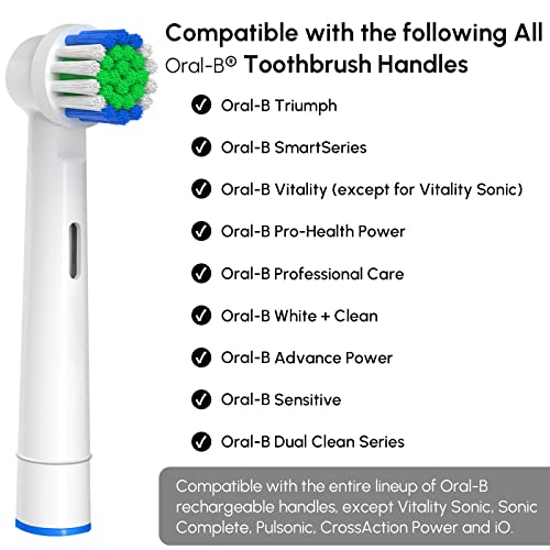 Replacement Toothbrush Heads Compatible with Oral B Braun, 12 Pcs | Professional Electric Toothbrush Brush Heads, Compatible with Oral B Replacement Heads Refill, 7000/Pro 1000/9600/500/3000