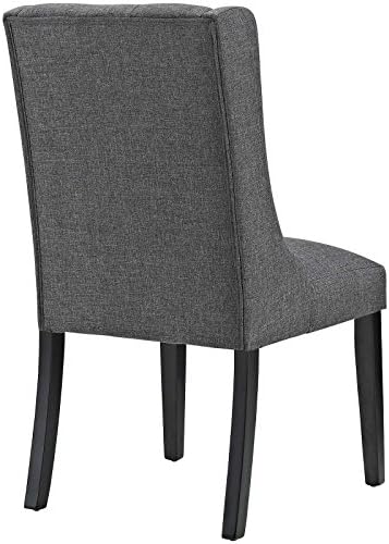 Modway Baronet Modern Tufted Upholstered Fabric Parsons Kitchen and Dining Room Chair in Beige