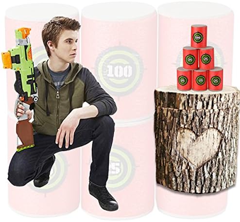 Dreampark Bullet Darts Target for Nerf: 24pcs Soft EVA Nerf Targets | Targets for N-Strike Elite Series Blasters - Red Foam Can Target for Kids Boys