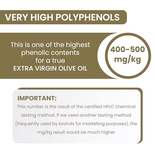 P.J. KABOS Fresh 2025/26 Harvest, High Phenolic (400+mg/kg), Natural Greek Extra Virgin Olive Oil, Kosher, Greece, Cold Extracted, 16.9 oz Tin, Koroneiki, "Family Reserve -Medium"