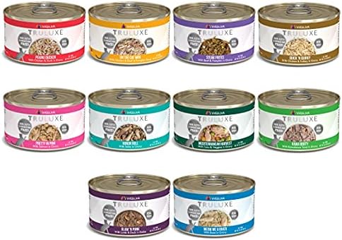 Weruva Truluxe Grain-Free Cat Food Variety Pack, 20 Cans, 3 oz | Includes all 10 gourmet recipes, 2 cans of each flavor.