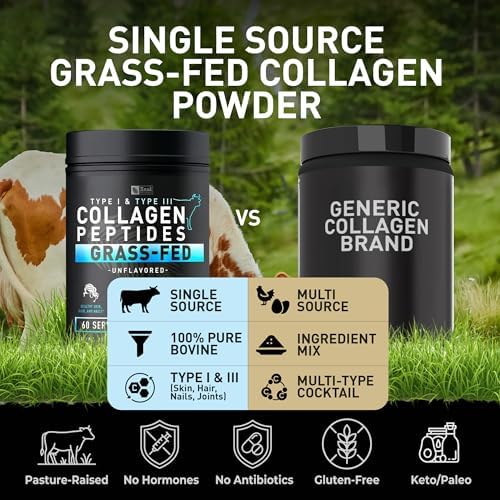 Zeal Naturals Hydrolyzed Collagen Peptides Powder, 10g Protein | Grass-Fed Collagen for Women & Men | Essential Amino Acids | Hair, Skin, Nails