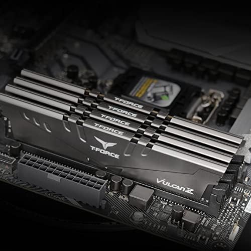 TEAMGROUP T-Force Vulcan Z DDR4 16GB Kit (2x8GB) 3200MHz (PC4-25600) CL16 Desktop Memory Module Ram (Gray) - TLZGD416G3200HC16CDC01