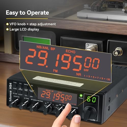 Retevis Ailunce HS4 10 Meter Radio, SSB CW AM FM PA Ham Radio Base Station | High Power Mobile Transceiver, Noise Reduction, SWR Protection, ASQ