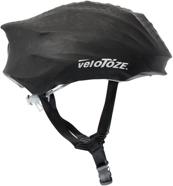 veloToze Cycling Helmet Cover, fits Most Bike Helmets - Keeps Wind, rain and Sun Away from Head; Bright Colors for Visibility