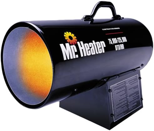 Mr. Heater MH125FAV 125,000-BTU Forced-Air Propane Heater, Black