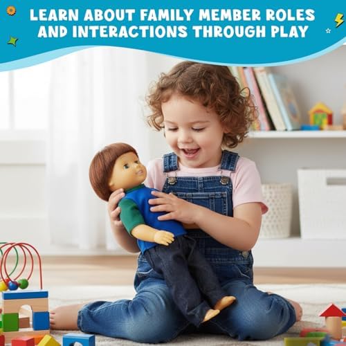 Get Ready Kids Caucasian Boy Doll - 16 inch Realistic Vinyl Poseable Doll | Imaginative play boy doll with movable limbs, rooted hair