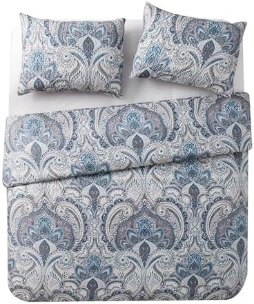 VCNY Home Lawrence 3-Piece Bedding Set, Queen/Full, Blue