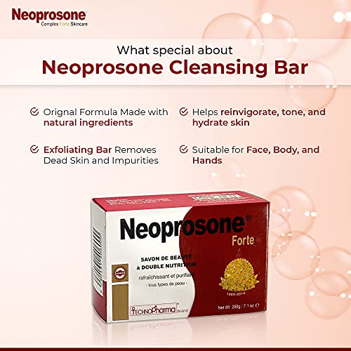 Neoprosone, Skin Brightening Soap | 2.02 oz / 80 g | Hyperpigmentation Soap, Fade Dark Spots on: Body, Knees, Face, Armpits | with Glycerin (2.82 Ounce (Pack of 1))