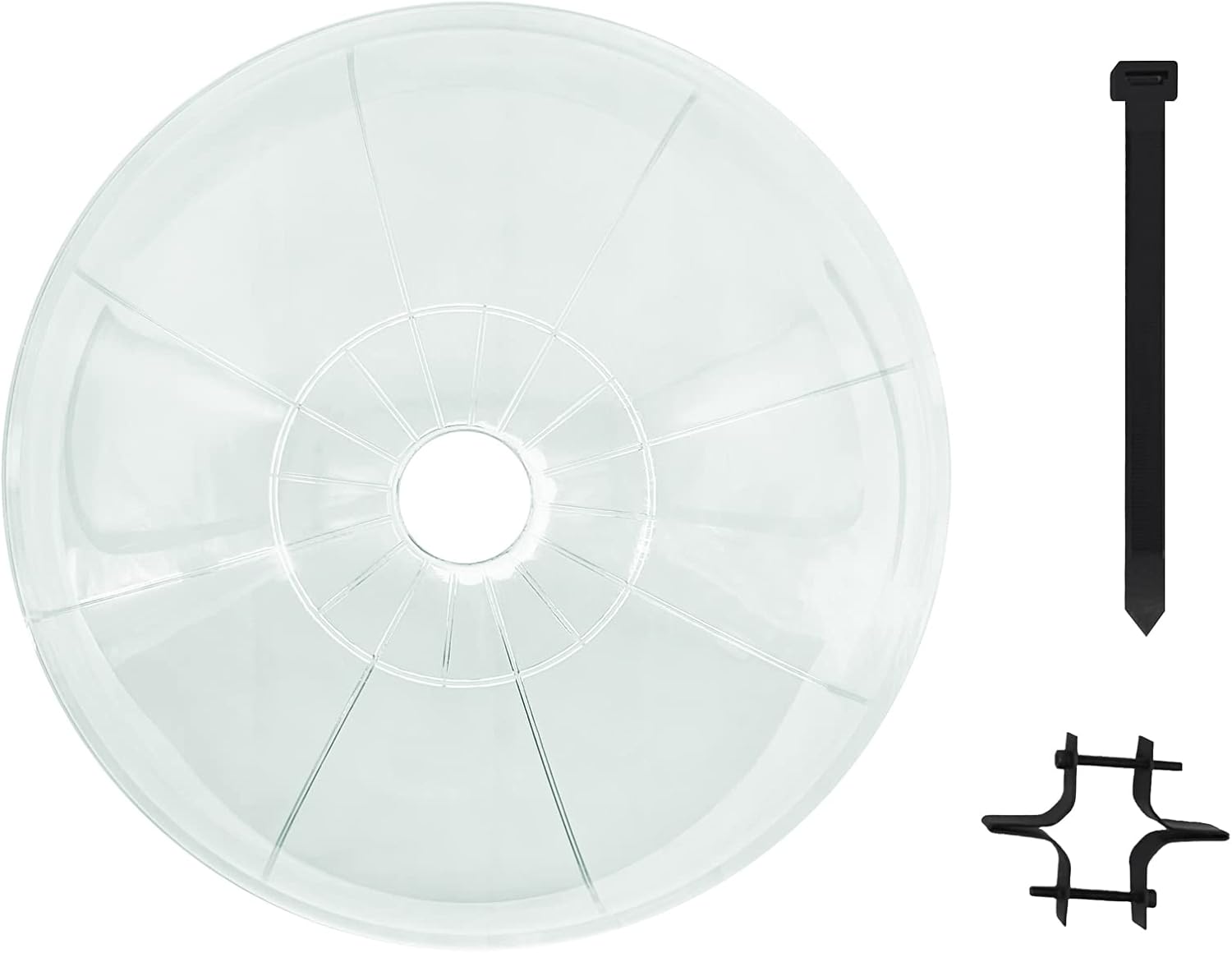 Myard 13 Inches Solid Clear PC Wobbly Squirrel Proof Baffle Deflector for Bird Feeder, Fit up 1.5 Inches + Pole/Post (Upgraded Version)