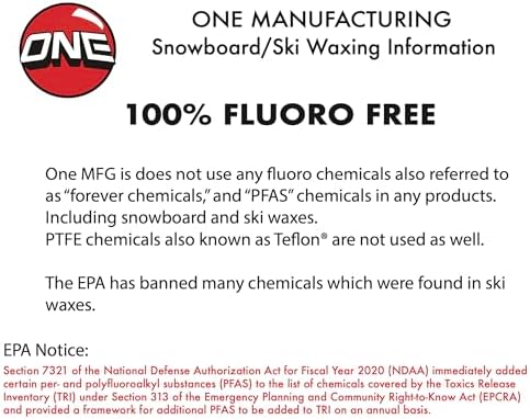 ONE MFG - F1 Hot Wax/Rub-on Universal Speed Conditions Formula Wax – Snowboard/Ski/Nordic 165g-High-Performance