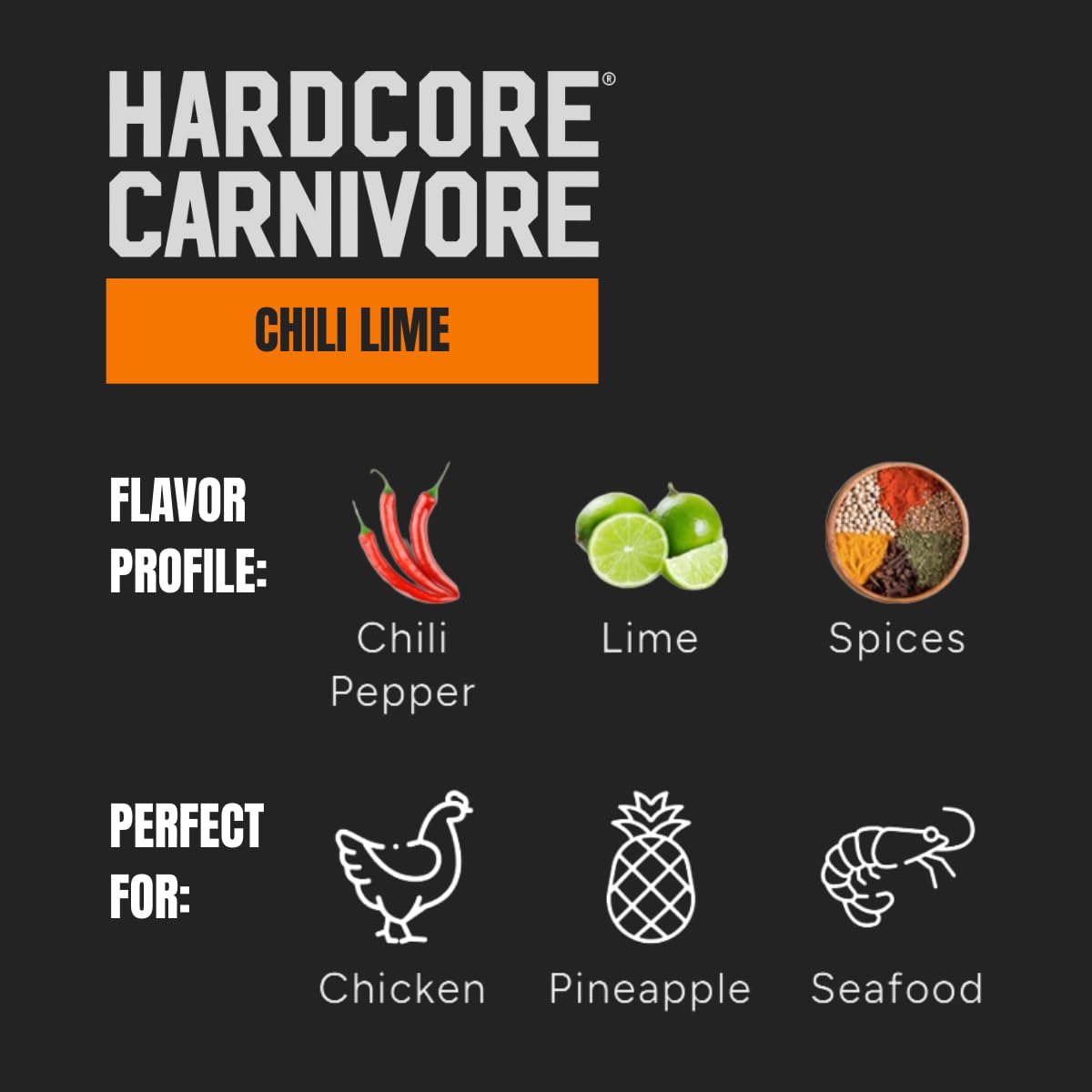 Hardcore Carnivore Black | All-Purpose Beef Seasoning Rub, 13oz Shaker
