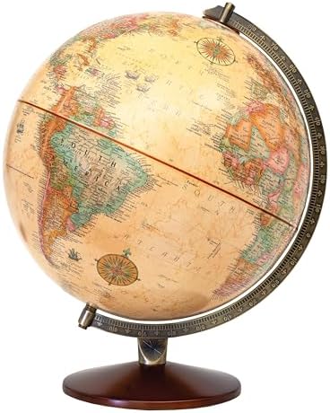 Replogle Illuminated World Globe with Stand, 12 Inch diamteter light up globe with 3-D Raised Relief Texture. Perfect for Children And Kid's Classroom and home Decor, Made In USA