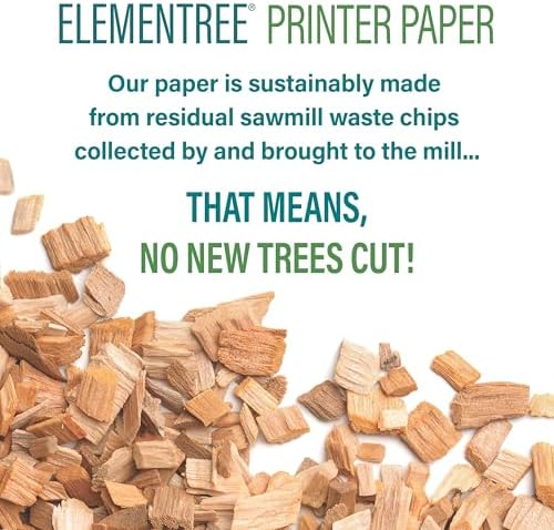 Elementree Sustainable Printer Paper 8.5" x 11" - Made from Sawmill Waste - 20 lb Copy & Multipurpose Computer Paper - 375 Reams, 75 Cartons, 187