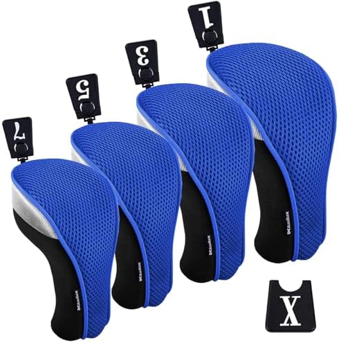 Andux 4pcs/Pack Golf 460cc Driver Fairway Wood Club Head Covers
