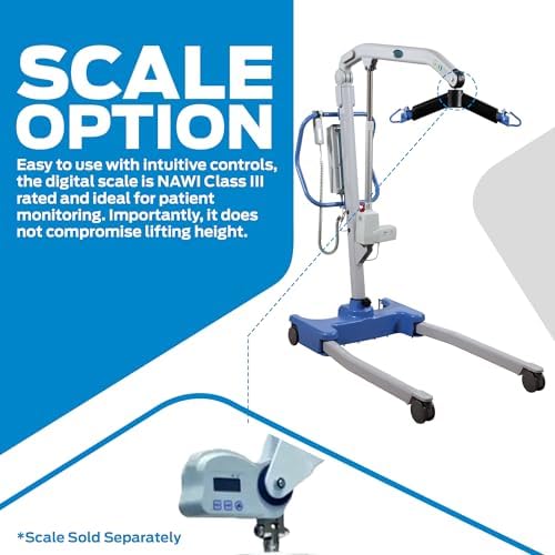 Joerns Hoyer Presence Patient Lift, 500 lbs Capacity, Power Operated Base, 6-Point Cradle, Smart Monitor Technology