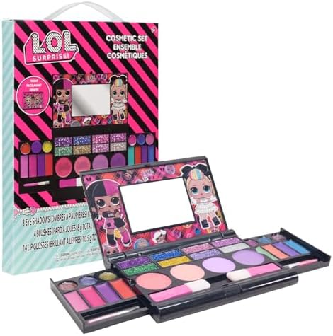 L.O.L. Surprise! Fold-Out Makeup Palette with Mirror, Lip Gloss, Eyeshadow & Blush