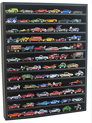 DisplayGifts Open Front Hot 1:64 Scale Toy Cars Wheels Matchbox Display Case Die-cast Model Cars Storage Cabinet - NO Door Cover in The Front