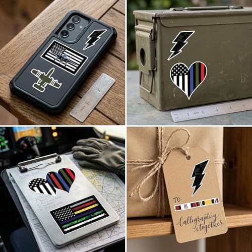 93B Aeroscout Observer OH58 Army Aviation Military Helicopter Pilot Veteran 50pcs 1" Vinyl Sticker Pack