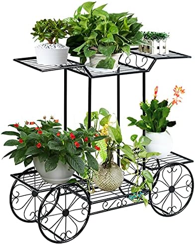 GIANTEX 6-Tier Plant Stand Indoor Flower Pot Holder, Metal Display Shelf