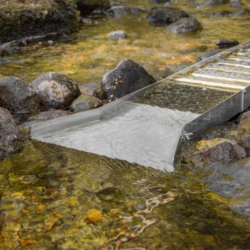 ASR Outdoor 10pc All-in-One Beginner Sluice Box Gold Panning Kit with 1/8 Classifier Screen and Gold Pans