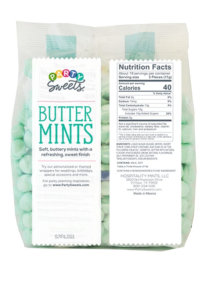 Party Sweets White Buttermints, 14 Ounce, Appx. 100 pieces from Hospitality Mints