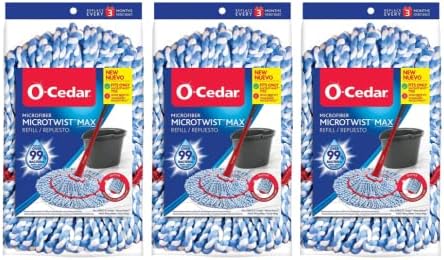 O-Cedar MicroTwist Microfiber Twist Mop Refill (Pack of 3)