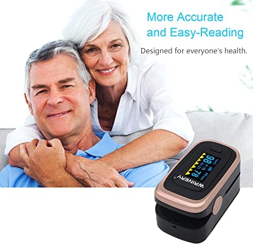 Oxygen Saturation Monitor, Wrinery Premium Pulse Oximeter Fingertip, Oxygen Monitor, O2 Saturation Monitor, OLED Portable Oximetry with Batteries