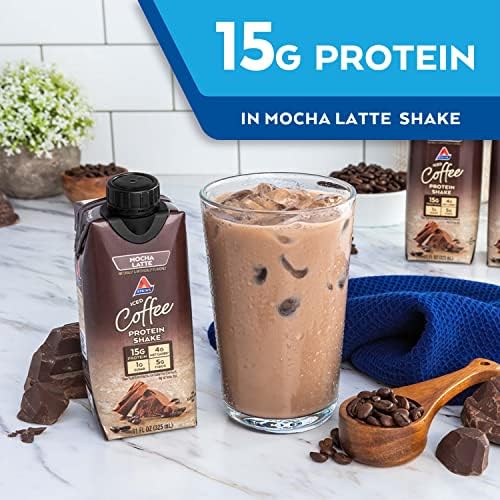Atkins Dark Chocolate Royale Protein-Rich Shake. Rich and Creamy with Protein. Keto-Friendly and Gluten Free. (4 Shakes), 11 Fl Oz