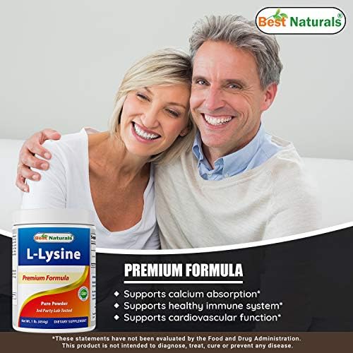 Best Naturals Lysine Powder, 1 Pound - 100% Pure (1 LB (Pack of 1))